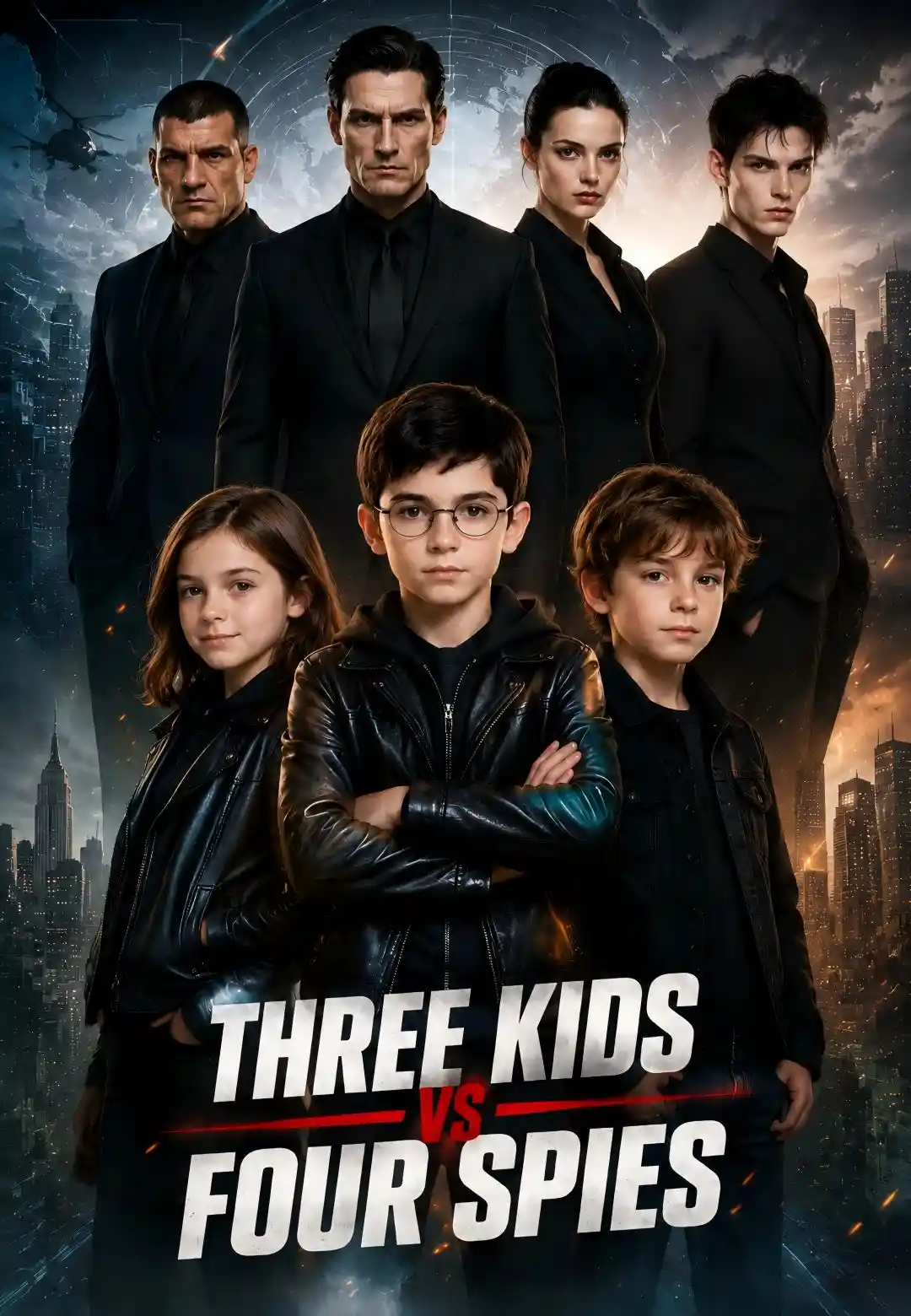 Three Siblings Against Four Spies dizi afişi