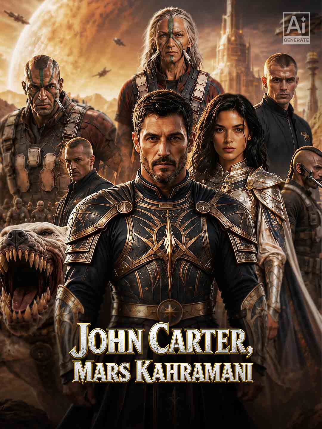 John Carter, Mars Kahramanı dizi afişi