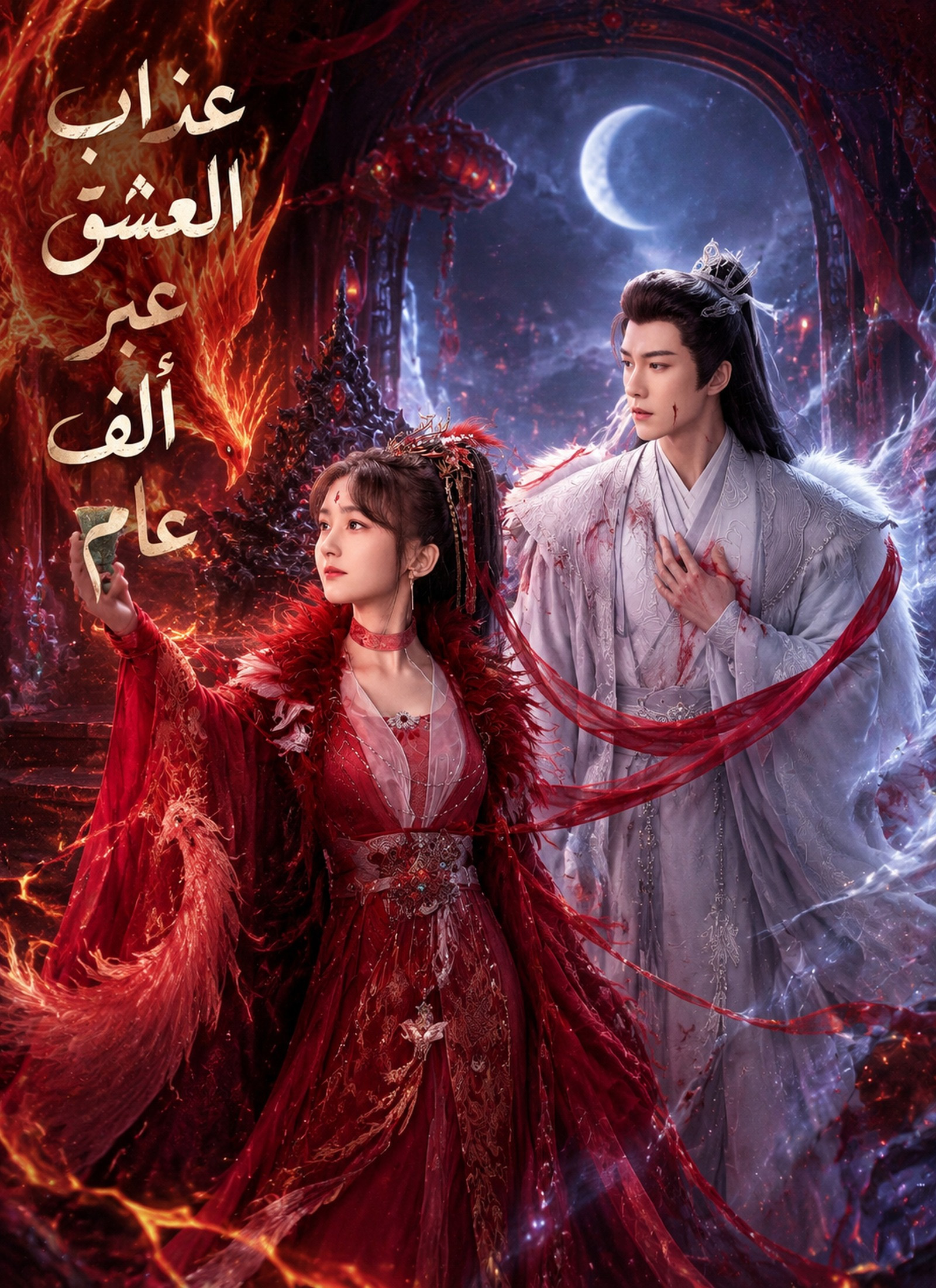 عذاب العشق عبر ألف عام dizi afişi